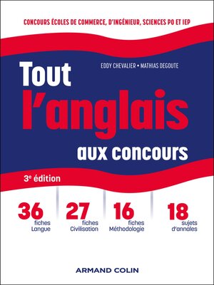 cover image of Tout l'anglais aux concours